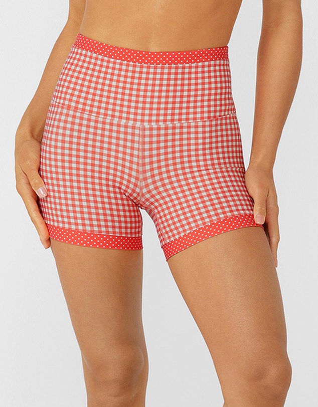 Lorna Jane - 12cm Coucou Gingham Bike Shorts