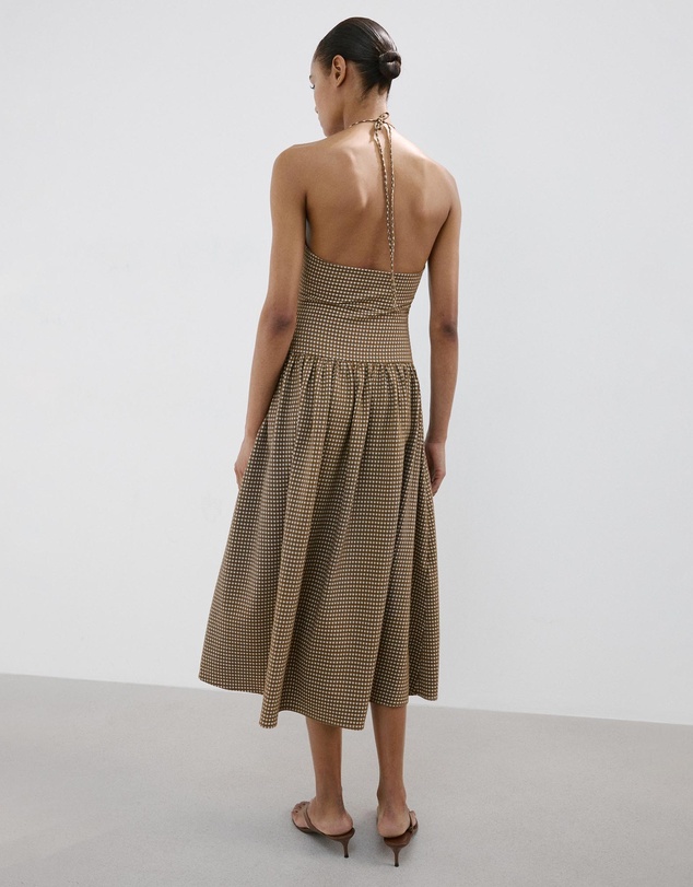 M.N.G - Midi Dress with Ruched Check Detail