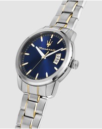 Maserati - Maserati Successo 42mm Blue Dial Two Tone Stainless Steel Strap  Watch
