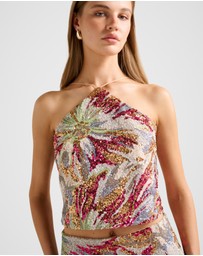 Forever New - Ariana Sequin Halter Neck Top