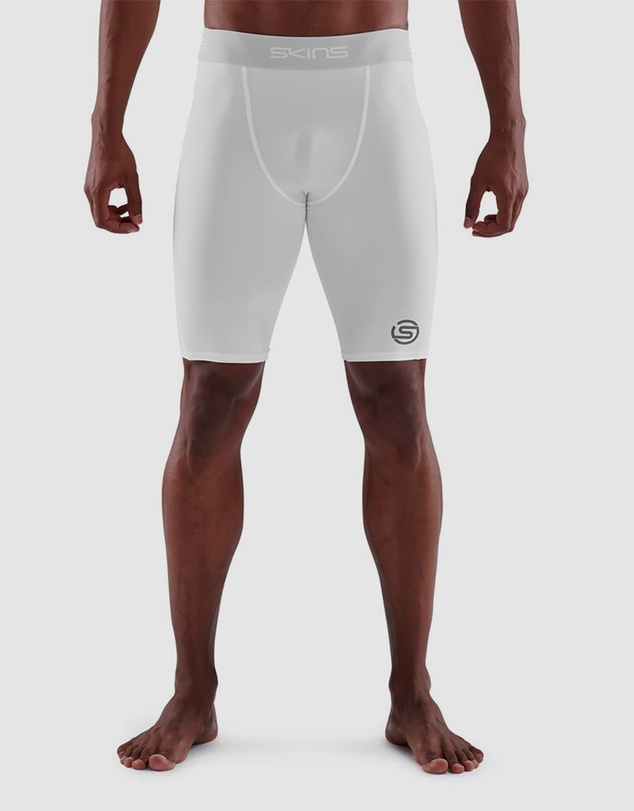 SKINS - SKINS Compression Men's Series-1 Running/Gym Half Tight White
