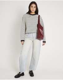 Subtitled - Long Sleeve Stripe Top