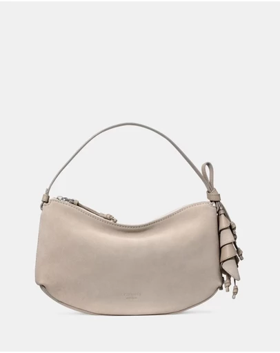Kate Spade - Loop Suede Shoulder Bag With Floral Strap