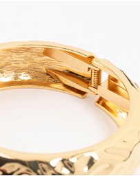 Lovisa - Gold Plated Hammered Wide Bangle