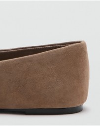 M.N.G - Suede Leather Ballet Flats