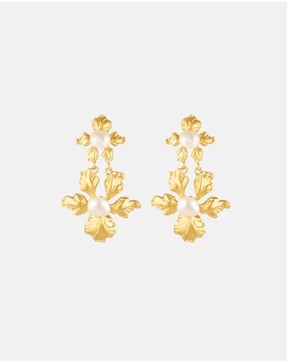 Stephanie Browne - Miss Orchid Road Pearl Earrings