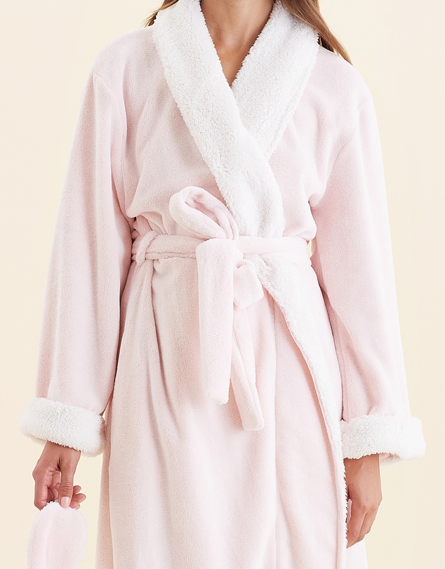 Papinelle - Plush Sherpa Robe & Sleep Mask