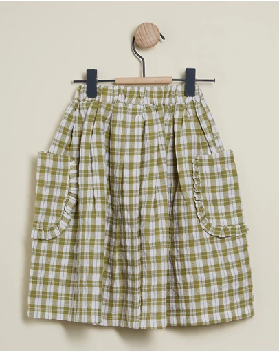 KAJA Clothing - Grid Pocket Astrid Skirt - Kids