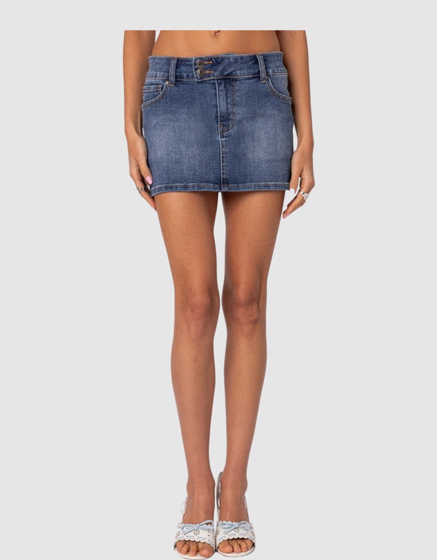 EDIKTED - Eryn Denim Mini Skirt