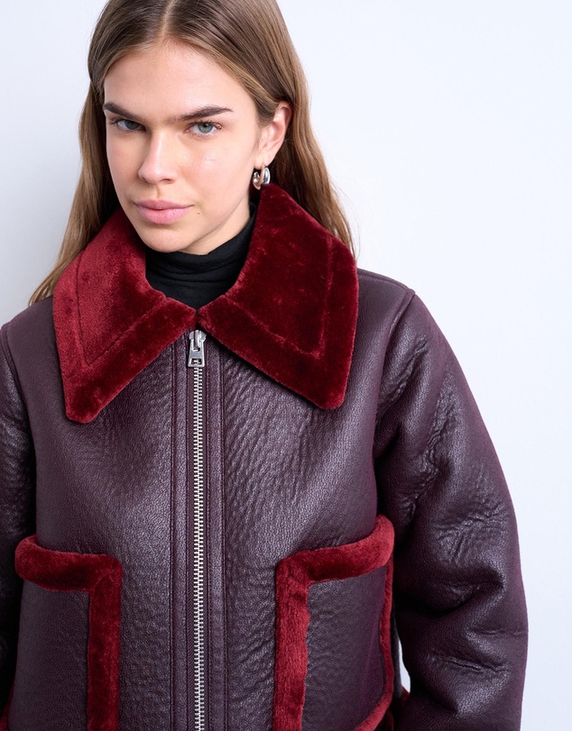 TOPSHOP - Faux Leather Cropped Jacket