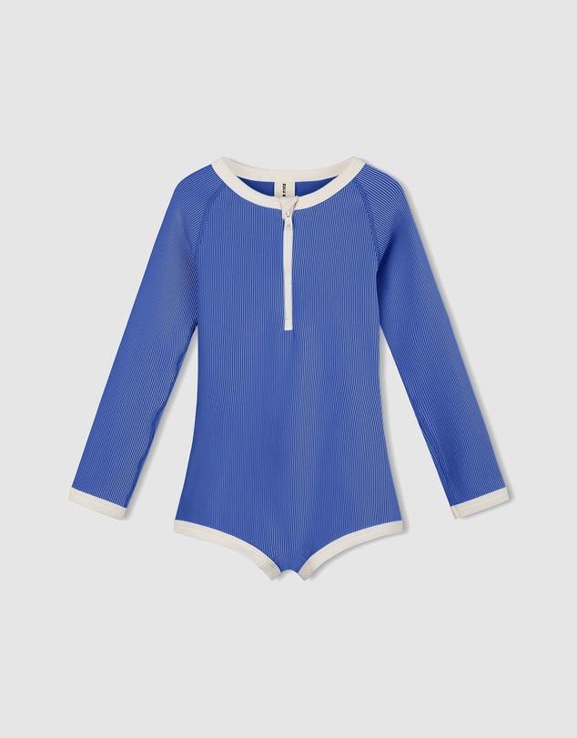 Zulu & Zephyr Mini - Mini Stripe Rib Rashie Onesie - Babies-Teens