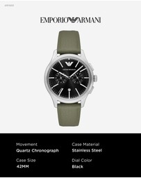 Emporio Armani - Green Chronograph Watch