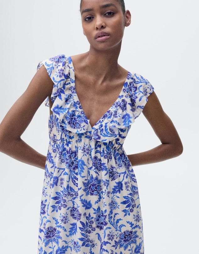 M.N.G - Ramona Ruffled Floral Print Dress