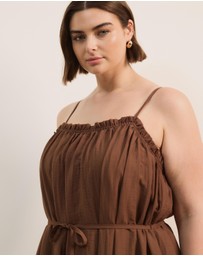 Atmos&Here Curvy - Brooks Linen Blend Maxi Dress