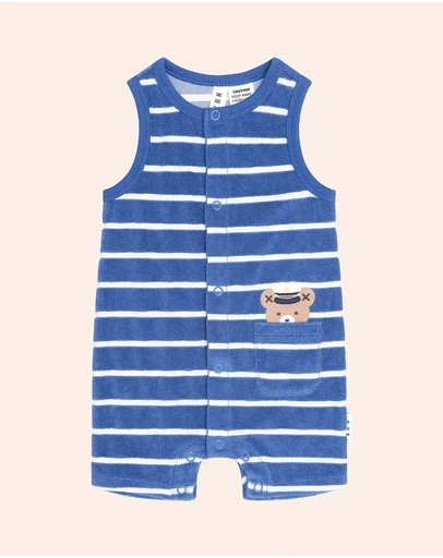 Huxbaby - Nautical Peekaboo Hux Towelling Romper - Babies
