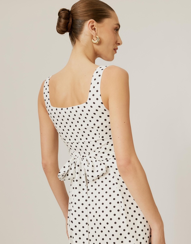 Tussah - Sabine Polka Dot Sleeveless Midi Dress