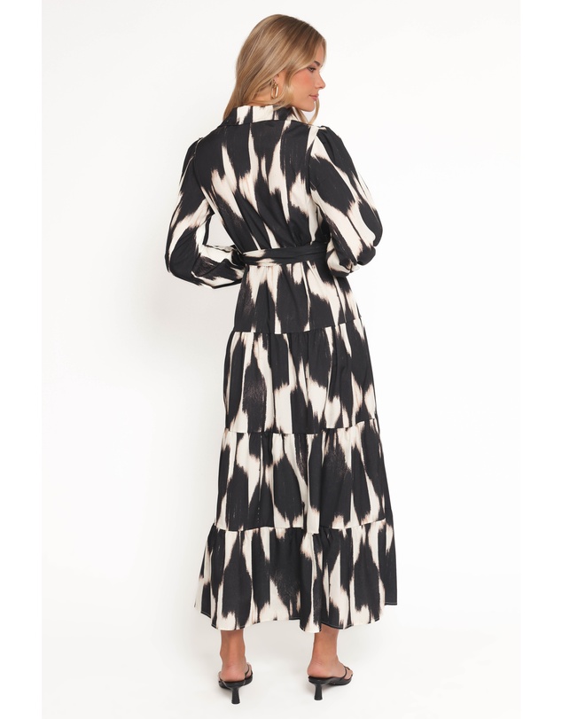 Petal & Pup - Lincoln Long Sleeve Maxi Dress - Black Print