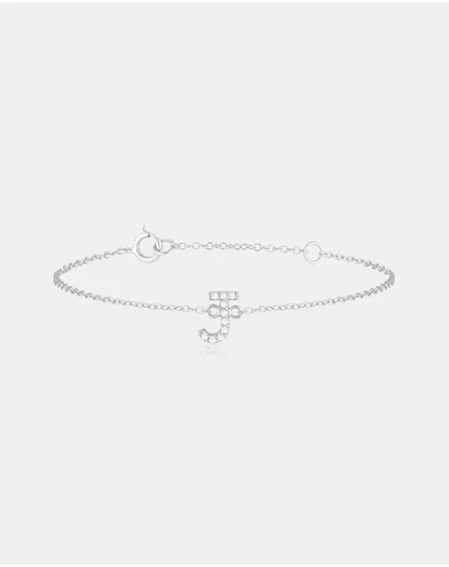 The Silver Collective - A-Z Letter Bracelet - J