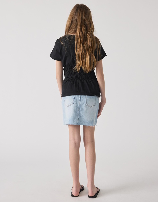 Decjuba Kids - Smocked Detail Tee - Kids-Teens