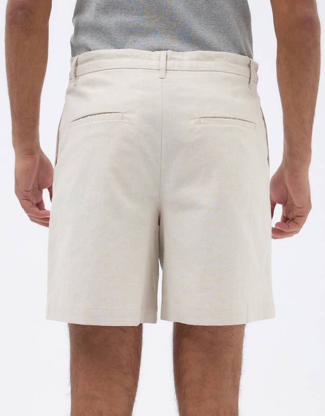 AERE - Linen Blend Tie Waist Shorts