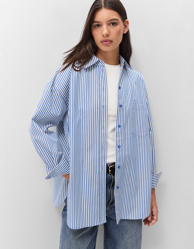 UNISON - Oversized Cotton Stripe Shirt