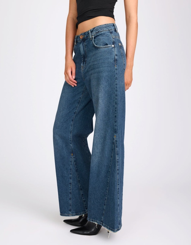 ONE TEASPOON - Cruisers Mid Waist Bootcut Flare Denim Jeans - Colorado Blue