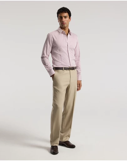 Calibre - Stretch Sateen Stripe Shirt Pink