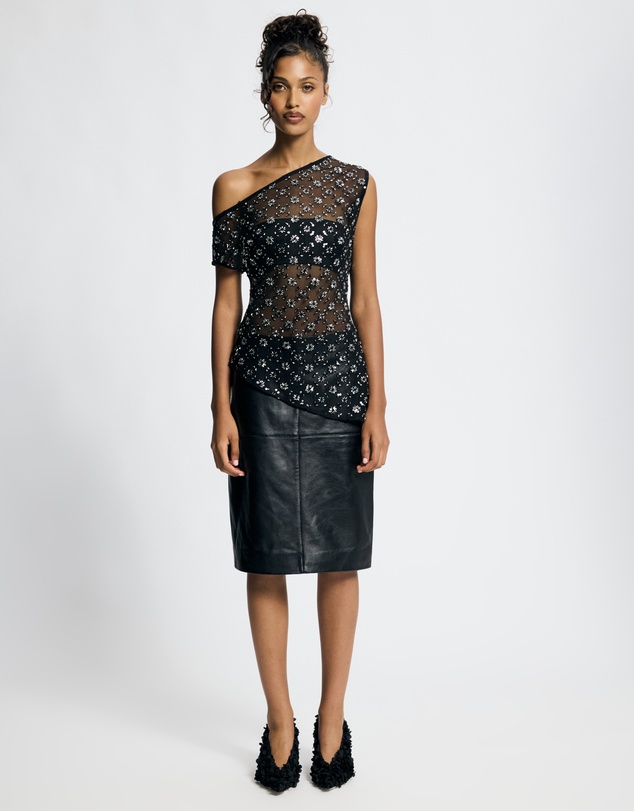 Lover - Isadora Asymmetric Sequin Top