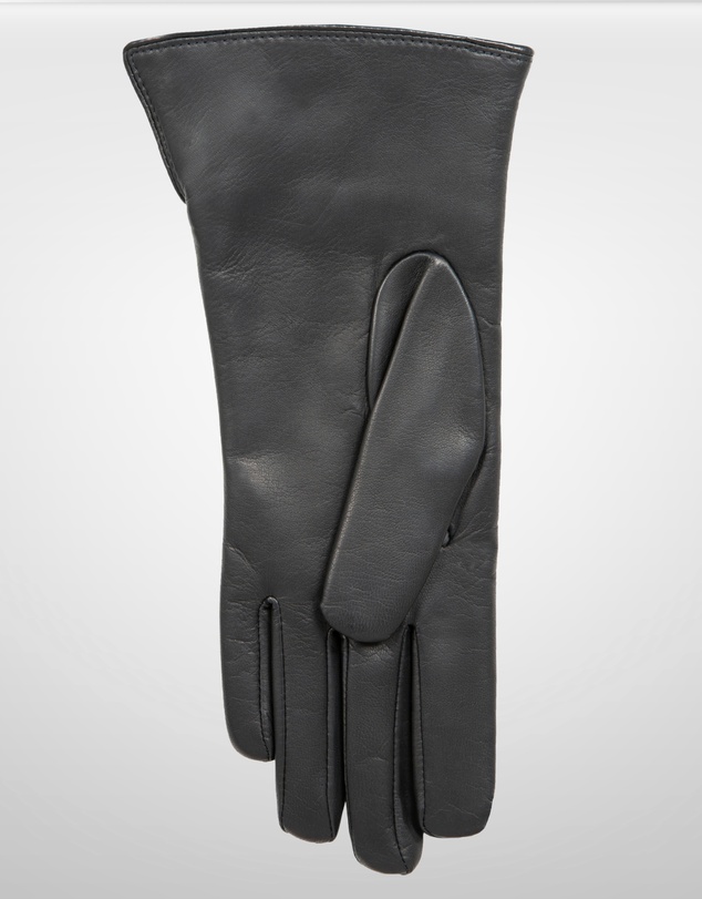 DENTS - Sophie Leather Gloves with Fur Cuffs Wool Lined