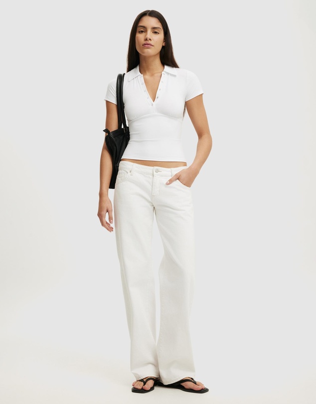 Cotton On - Hold Me Polo Short Sleeve Top
