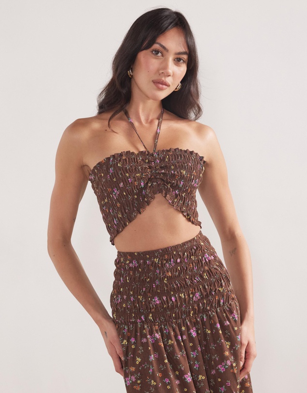 Dazie - Tea Party Ditsy Floral Crop