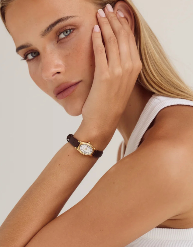 CENDRE - Emmeline Watch White Espresso Croc