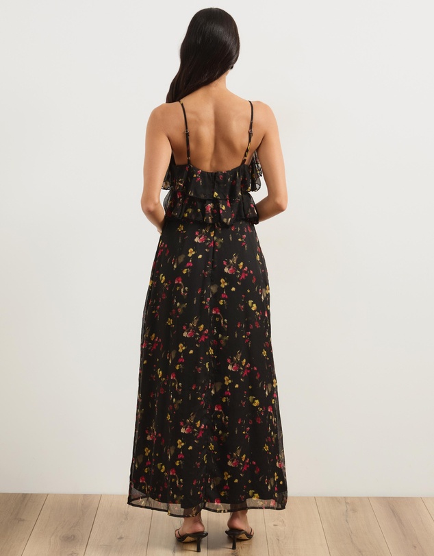 Atmos&Here - Goldie Long Midi Dress With Ruffle Detail