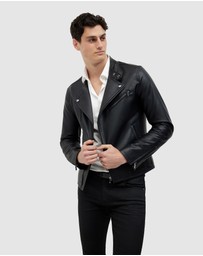 Politix - Danny Faux Leather Biker Jacket