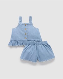 Purebaby - Chambray Set -Kids-Babies