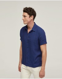 Oxford - Leyton Pure Linen Short Sleeve Shirt
