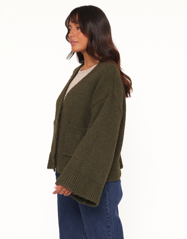 Petal & Pup - Fern Wide Sleeve Cardigan - Olive