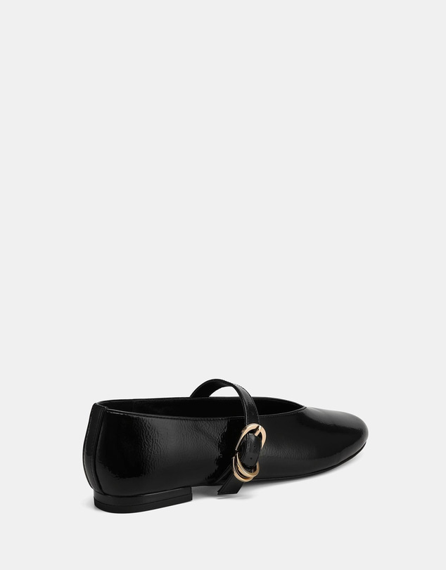 Wittner - Dakota Casual Flats Black Crinkle Patent