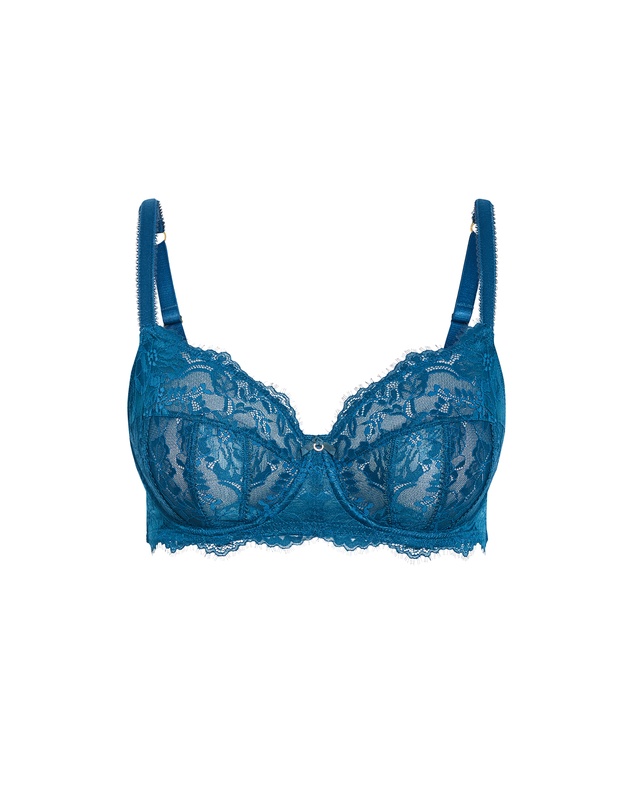City Chic - Plus size Ingrid Contour Longline Bra - teal