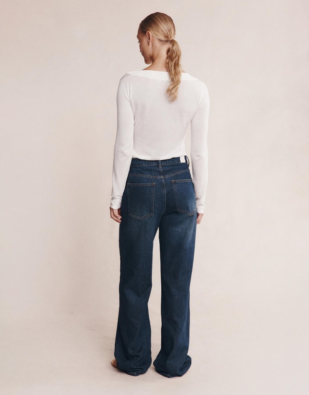 Marle - Belted Wide Leg Jeans
