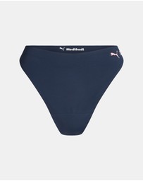 Modibodi - Puma X Modibodi Seamfree Active Hi Waist Period Thong Light Absorbency