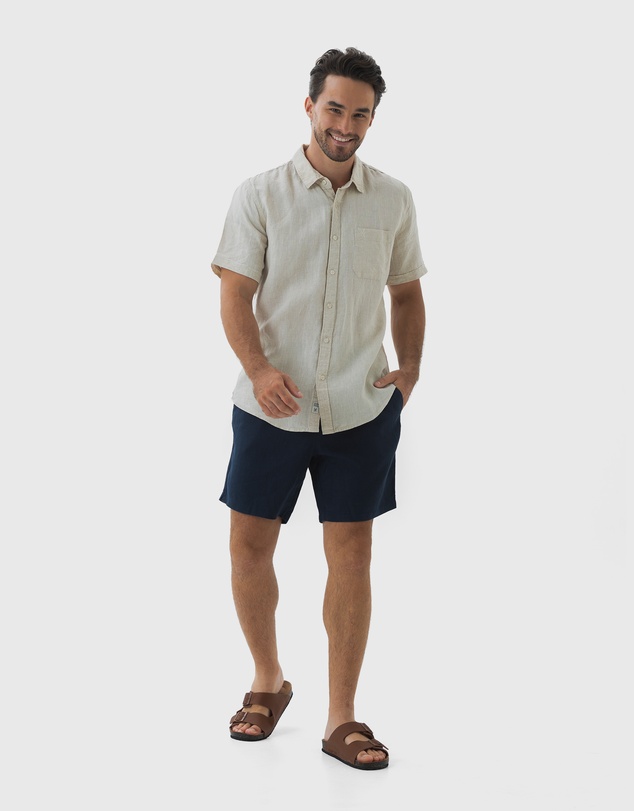 Coast Clothing - Linen Short Sleeve Shirt In Sand 