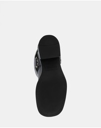 Steve Madden - Astor Black Leather Boots