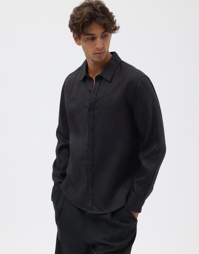 AERE - Euro Resort Linen LS Shirt