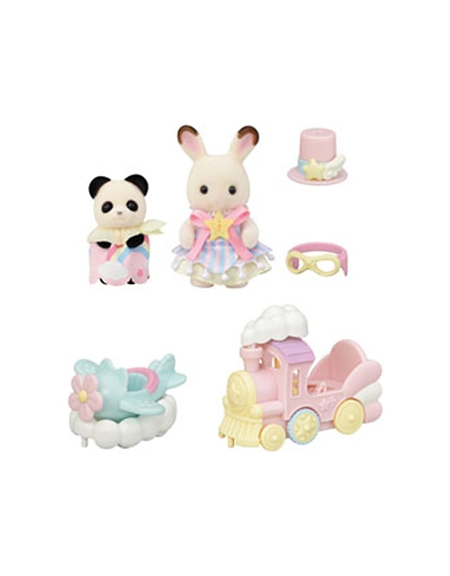Sylvanian Families - Amusement Park Ride Set -Plane & Train