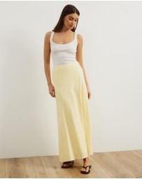 Atmos&Here - Celina Linen Blend Midi Skirt