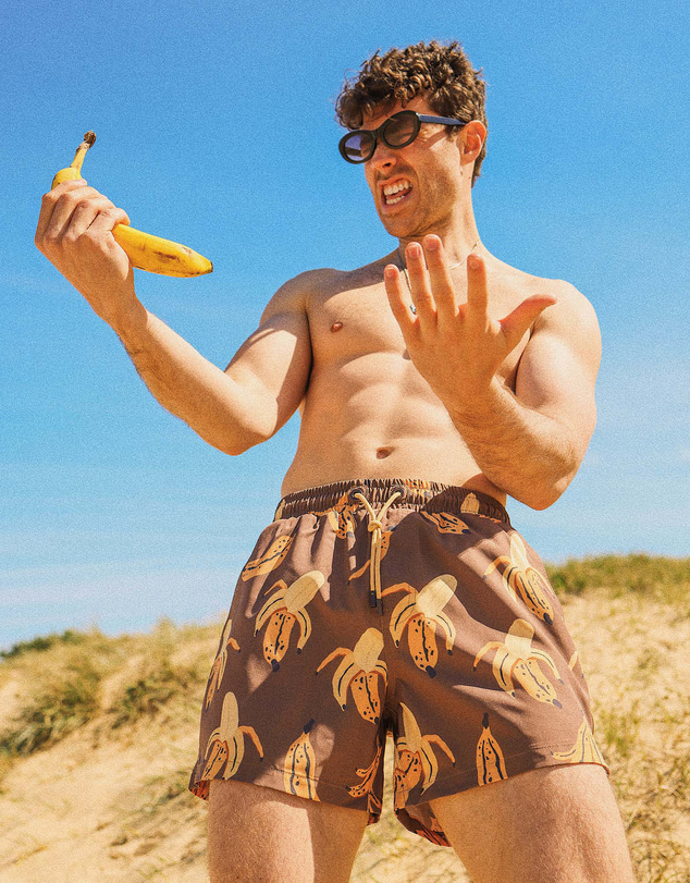 Skwosh - Bananarama Men's Eco Swim Shorts in Brown