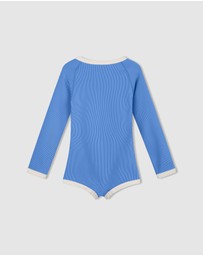 Zulu & Zephyr Mini - Mini Stripe Rib Rashie Onesie - Kids
