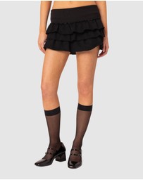 EDIKTED - Martina ruffle terry mini skirt