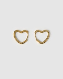 Arms Of Eve - Sweetheart Gold Earrings - Large